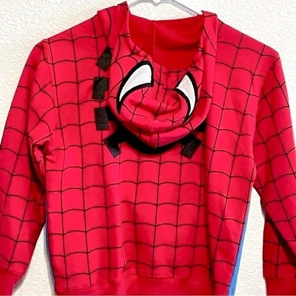 NWT Marvel Boys Spider Man Hoodie Full Zipper Jacket Size S - 6/7 - Picture 3 of 9